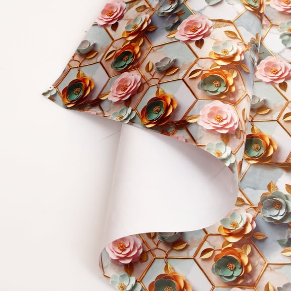 Archies Pastel Flower Pattern Gift Wrapping Sheet, 5 sheet of 19.5x27.5 Inches.