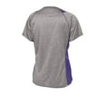 thumbnail image 6 of Sport-Tek Ladies Heather Colorblock Contender Neck Tee-L (Vintage Heather/ Purple), 6 of 6