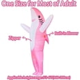 thumbnail image 2 of Disfraz de tiburón inflable (rosa), disfraz inflable de vacaciones para adultos, adecuado para fiestas, regalos de cumpleaños Fiestas de juegos de cosplay, 2 of 5