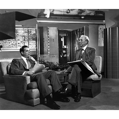 - Hugh Downs and Frank Lloyd Wright wearing suits Photo Print