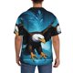 thumbnail image 3 of Fotbe Night Sky Forest Bald Eagle Camisa Estampada de Manga Corta para Hombre, Casual de Verano, Estilo Playero, Sin Arrugas-4X-Large, 3 of 5