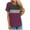 Purple, variant on VERUGU Womens Tops Raglan Sleeve Crew Neck Shirts Summer Trendy Colorblock Short Sleeve T-shirts Loose Casual Comfy Blouses for Leggings Yellow 3XL