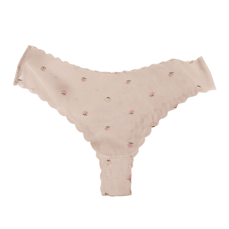 Fulorrnie Underwear for Women High Waisted Seamless Thong No Show Panty Elastic Waist Waistband Comfort Panties  Coffee  M