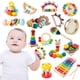 thumbnail image 2 of Juegos educativos de madera para niños, juguetes de madera para el desarrollo del bebé, sonajeros Montessori, juguetes para bebés de 0, 6, 12 meses, 1 y 2 años Fivean unisex, 2 of 2
