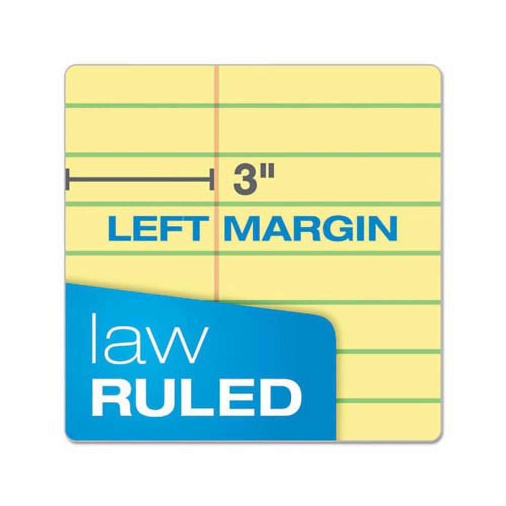 Double Sheet Pads Pitman Rule, 8.5 x 11.75, Canary, 100 Sheets