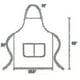 thumbnail image 2 of 12 Pack Plain Bib Aprons With 2 Pockets - Black Unisex Commercial Apron Bulk, 2 of 4