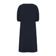 thumbnail image 5 of Liquidation d'Été 2025! Robe pour Femme Grande Taille, Liquidation de Robes d'Été pour Femmes, Combinaison d'Été pour Femme en Coton et Lin à Manches Courtes, Col en V, Manches Courtes, Jupe Longue, 5 of 5