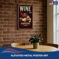 thumbnail image 2 of Wine Not Siip Hapens H Metal Poster by DC | Vintage Tin Sign Wall Art for Indoor Use | 12x18" Rust-Free Aluminum Decor for Kitchen | UV Protected & Weatherproof Print | Made in USA, 2 of 6