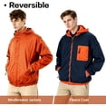 thumbnail image 4 of GINGTTO Men's Winter Softshell Fleece Lined Reversible Bomber Jacket with Detachable HoodGINGTTO Mens Winter Jacket Softshell Fleece Lind with Detatchable Hood，Reversible Bomber Windbreaker for Men, 4 of 7