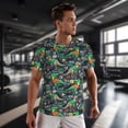 thumbnail image 3 of Wukai Dinosaur Plays Soccer Print Men's Short-Sleeved Mesh T-Shirt,Quick-Dry Short Sleeve Workout T-Shirt-XX-Large, 3 of 8