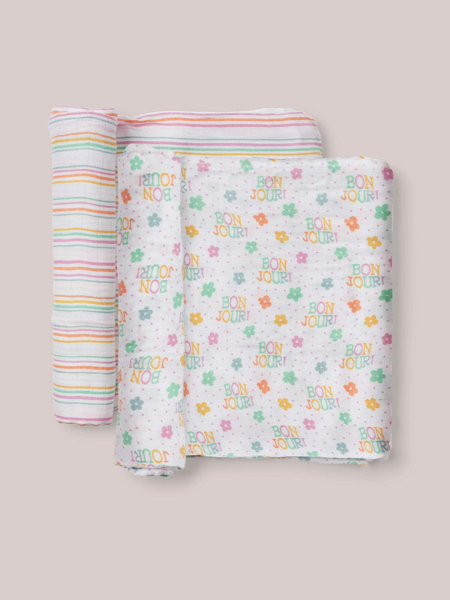 JuJuBe x Studio Oh! 2-Pack Square Swaddle Blanket Set - Bonjour Bébé