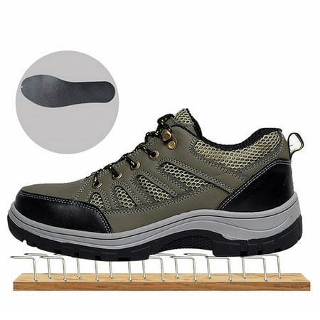 Men's Steel Toe Safety Shoes Work Sneakers Anti-Slip Hiking Climbing