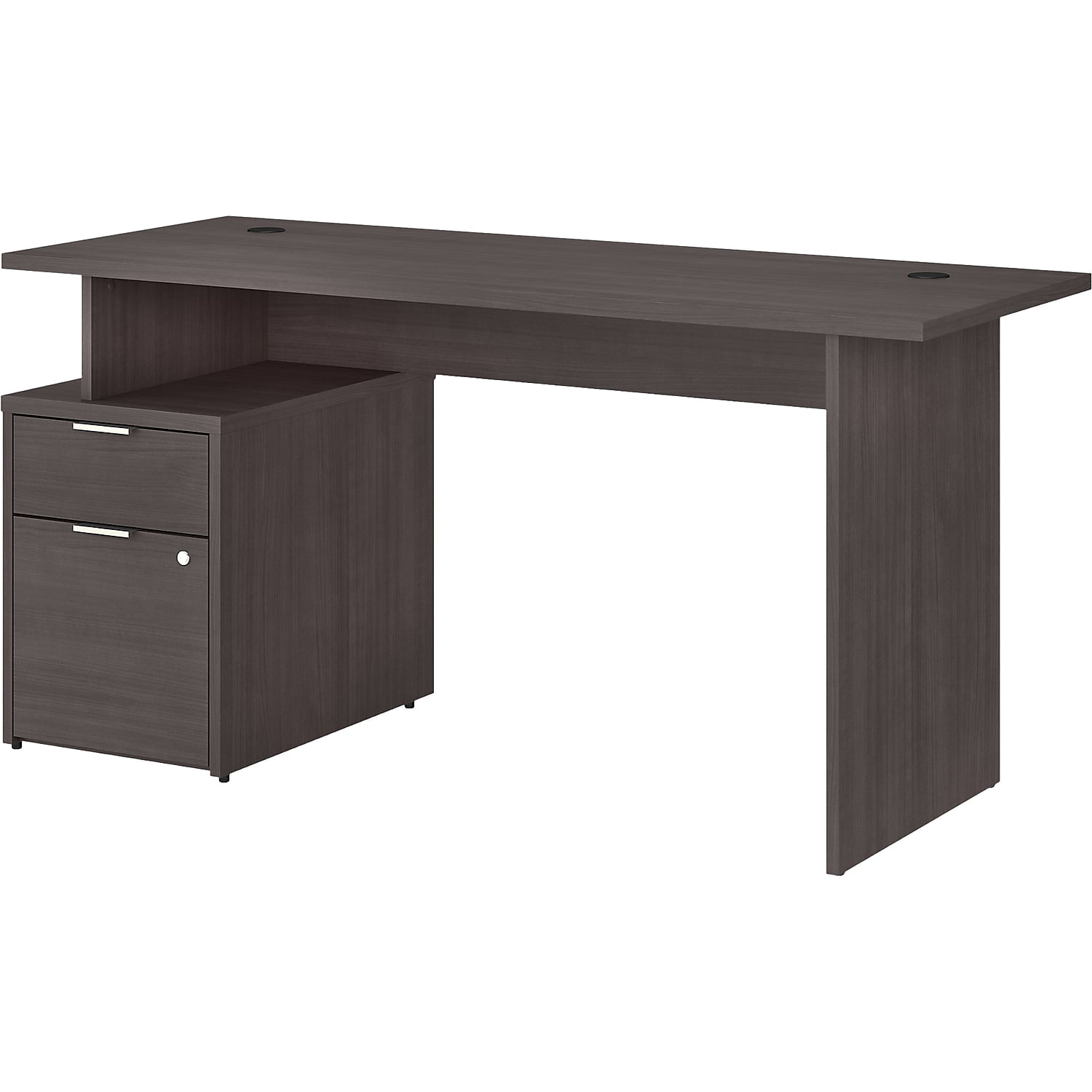 Bush Business Furniture Jamestown 60" Computer Desk Bundle Storm Gray