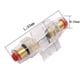 thumbnail image 2 of Portafusibles AGU en línea chapado en oro y 1 fusible AGU de vidrio chapado en oro de 40 A para protección de audio automotriz (40 A), 2 of 4