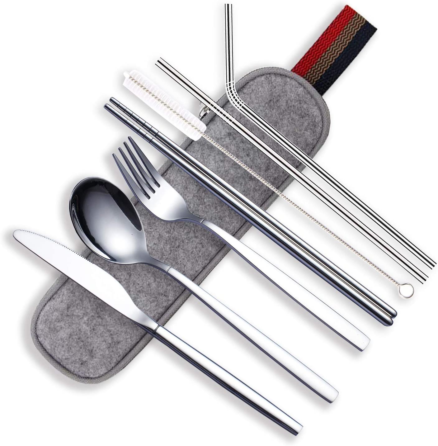 Portable Uten il ,Travel Camping Flatware Set,Stainle Steel Silv ware