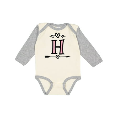 

Inktastic Letter H Monogram Tribal Arrow Gift Baby Girl Long Sleeve Bodysuit