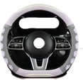 thumbnail image 1 of New Steering Wheel Cover Goddess Cartoon Leather 3D Flower Embossed Handle Cover Girl Style Handle Cover(Roland Purple D), 1 of 5