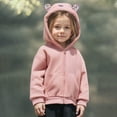 thumbnail image 2 of Gyujnb Girls Hooded Jacket, Soft Lined Pullover, Cute Casual Outerwear for Toddler Fall and Winter,Size:2-3 Years, 2 of 6