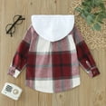 thumbnail image 6 of PINQI Baby Cartoon Snowsuit Toddler Boys Girls Shirt Coat Jacket Plaid Long Sleeve Kids Tops Hooded Windbreaker Outerwear with Pockets, 6 of 6