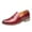 Red, variant on Mens Fashion Tassel Loafers Leather Casual Tassel Slip on Driving Flats Dress Shoes