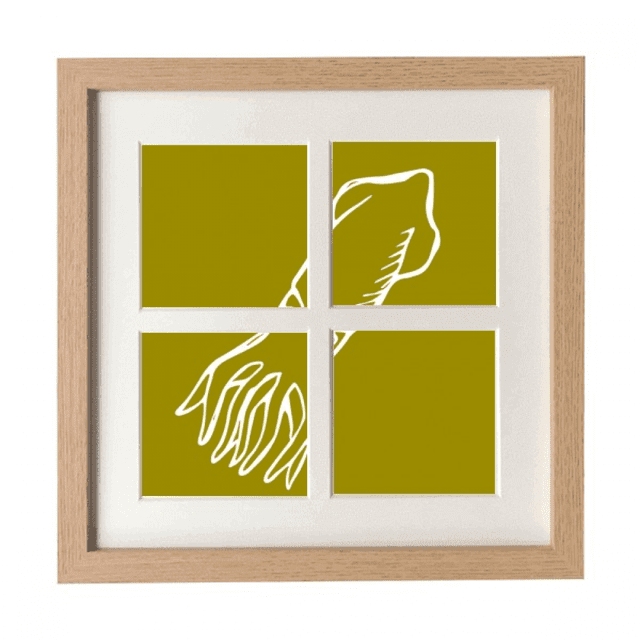 Sea Food Squid Art Deco Fashion Frame Wall Tabletop Display 4 Openings Picture