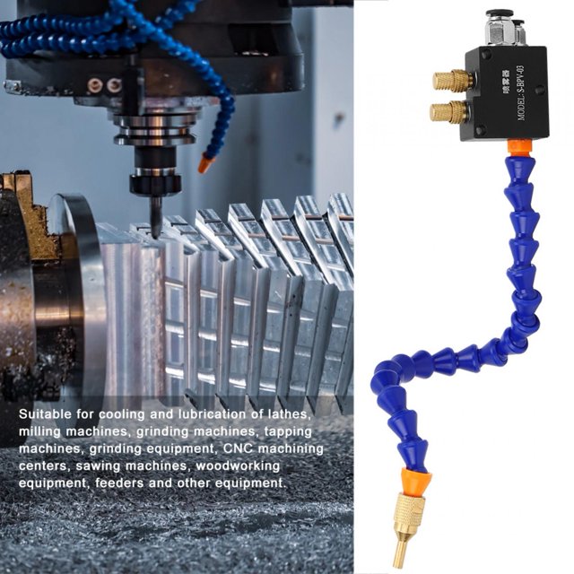 Cergrey Coolant Lubricant Sprayer Spray System For CNC Lathe Milling Machine Kit Drill Engraving Tool,Coolant Sprayer,Lubrication Spray System