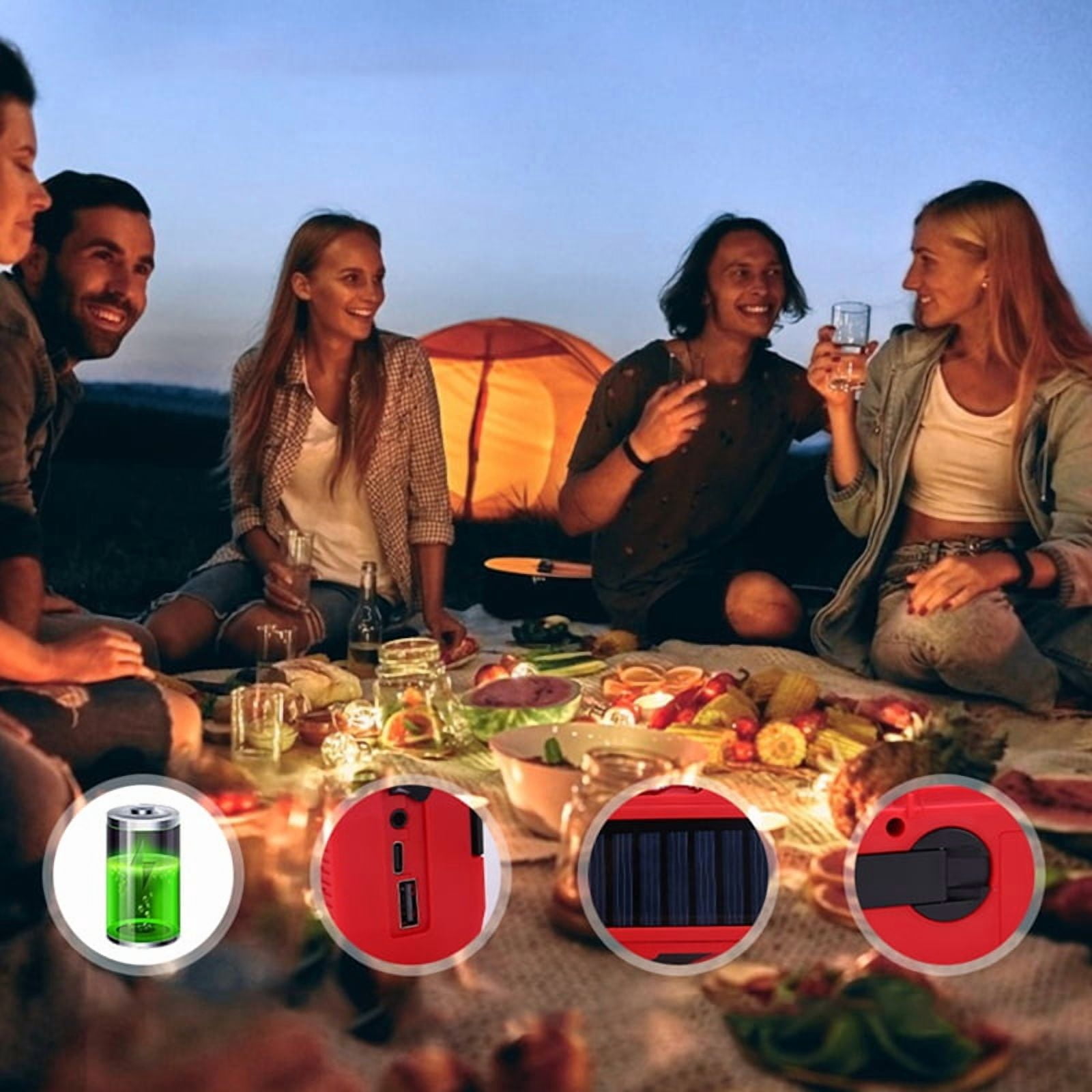 USB Phone Emergency Charger Solar Hand Crank Portable Weather Radio for Outdoor Charger Camping Equipment Tool Green