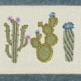thumbnail image 3 of Authentic Hotel and Spa  Turkish Cotton Cactus Embroidered Teal Blue Hand Towel, 3 of 3