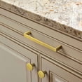 thumbnail image 4 of Goo-Ki 5 Inch(128mm) Zinc Alloy Kitchen Cabinet Pulls, Brushed Gold Cabinet Handles for Dresser,Wardrobe & Cupboard, 6 Pack, 4 of 10