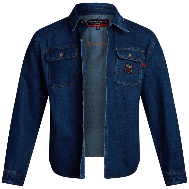 Bass Creek Outfitters Men's Flame Resistant Denim Work Shirt photo 7