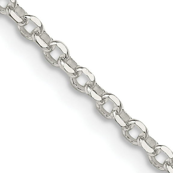 Sterling Silver 2.5mm Diamond-Cut Cable Chain (16 X 2.5) Made In Italy qhc045-16