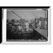 Historic Framed Print, Mudros, Lemnos . Fr. Embarking for Dardanelles, 17-7/8" x 21-7/8"