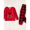 thumbnail image 4 of PatPat Christmas Deer And Letter Bordado Family Matching Conjuntos De Pijamas De Forro Polar Grueso De Manga Larga (resistente Al Fuego), Hombres, Mujeres, Bebés, Niños, Ropa De Salón, 4 of 4