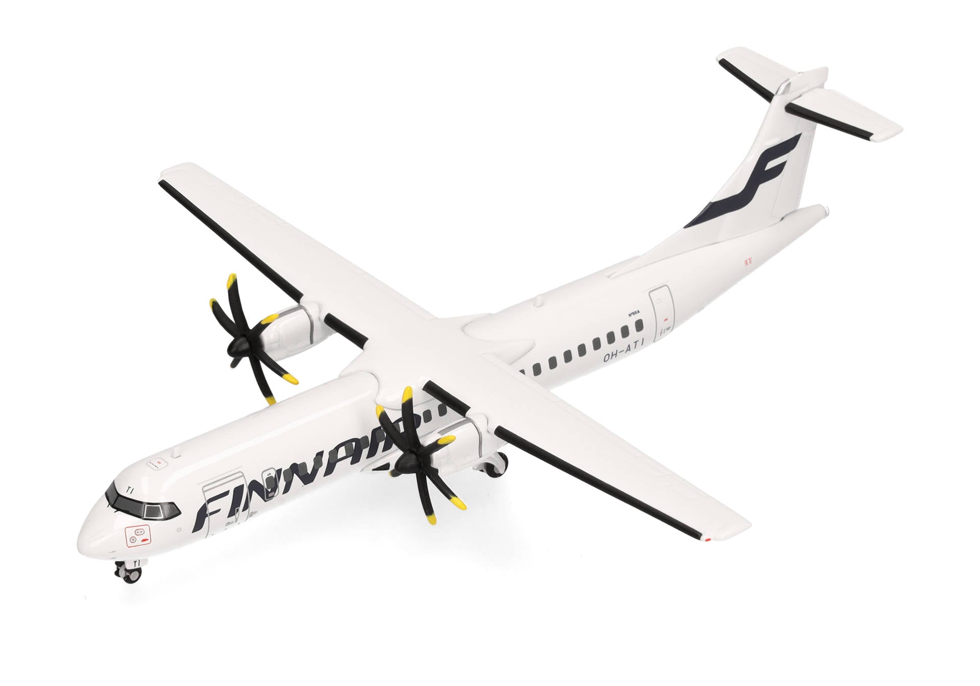 ATR 72-500 Commercial Aircraft "FinnAir" (OH-ATI) White 1/200 Diecast Model Airplane by Herpa