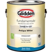 Glidden Fundamentals Grab-N-Go Antique White / Off White Semi-Gloss Interior Paint, 1 Gallon