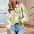 thumbnail image 2 of QASIEATN Button Down Shirts for Women Butterfly Dress Shirts Long Sleeve Blouse Work Tops Summer Blouse Fashion Clothing, 2 of 5