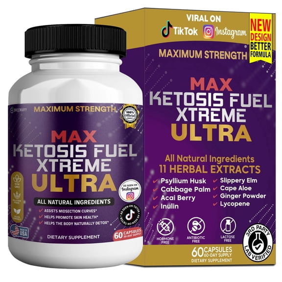 GreenVify Max Ketosis Fuel Xtreme Ultra – Advanced Keto Support Supplement – Energy & Metabolism Support