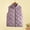 Purple, variant on Womens Puffer Vest Oversized Collared Sleeveless Puffer Jacket Solid Color Casual Zip up Lightweight Bubble Padded Coat Coffee XXXL