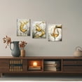 thumbnail image 3 of ZHONGYUTONG 3 Piece Wine Wall Art for Kitchen Gold Wine Pictures Dining Room Canvas Print Modern Artwork for Pub Bar Decor Framed (11.00" x 14.00" x 3PCS), 3 of 5