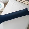 thumbnail image 4 of Ntbay Silky Satin Body Pillowcase for Hair and Skin, Ultra Soft Cozy Long Body Pillow Cover with Zipper Closure, 20" x 54", Navy Blue, 4 of 5