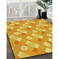 thumbnail image 2 of Ahgly Company Indoor Rectangle Patterned Neon Orange Area Rugs, 2' x 5', 2 of 6