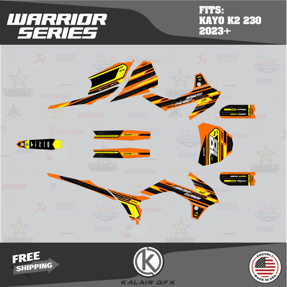 Kalair GFX Graphics Kit for Kayo K2 230 (All Years) Warrior Series