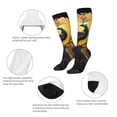 thumbnail image 6 of Lsque Elegant Gold Leaf Peacock Printed Crew Socks Men's Women's LightWeight Thin Casual Calf Socks ,Knee High Socks,Cotton Socks, 6 of 9