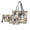 Cartoon Husky Golden Retriever, variant on ZUXONGSY Halloween Black Cat Pumpkin Print Top Handle Bag with Casual Makeup Bag Purse for Women PU Leather Top Handle Satchel Set with Practicality Makeup Pouch Slim Wallet for Workout Dating