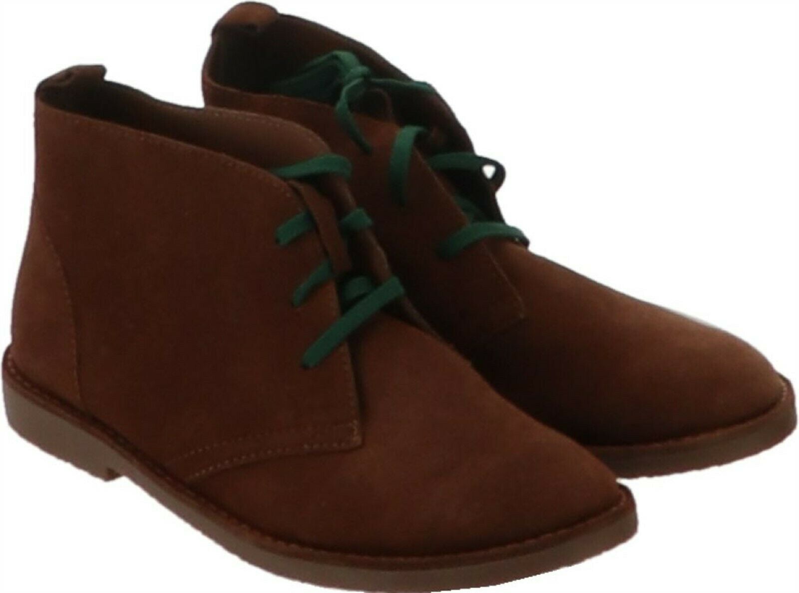 Lands' End Kid's Chukka Boots with 2 Laces Dark Hazelnut 5 New 432731