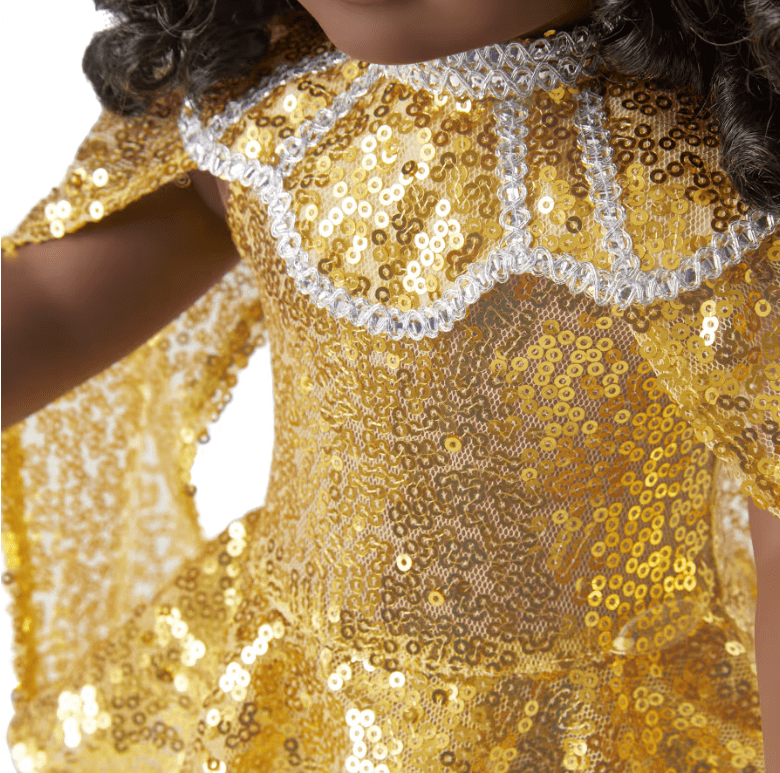 American Girl Claudie Glitzy Sequin Gown & Capelet Outfit for 18 inch Dolls
