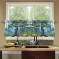 thumbnail image 4 of Yayeee Kitchen Curtains Tier Set of 2 Light Filtering 57"x36" Over Sink Window Panels, Blue Mountain, 4 of 7