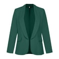 thumbnail image 2 of Uooqdmx Blazers for Women Suits Solid Colour Lapel Pocket Suit Jacket Blazers for Women Business Casual Green 2XL, 2 of 7