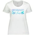 thumbnail image 3 of Inktastic Mermaid Vibes Text in Blues Women's Plus Size T-Shirt, 3 of 5
