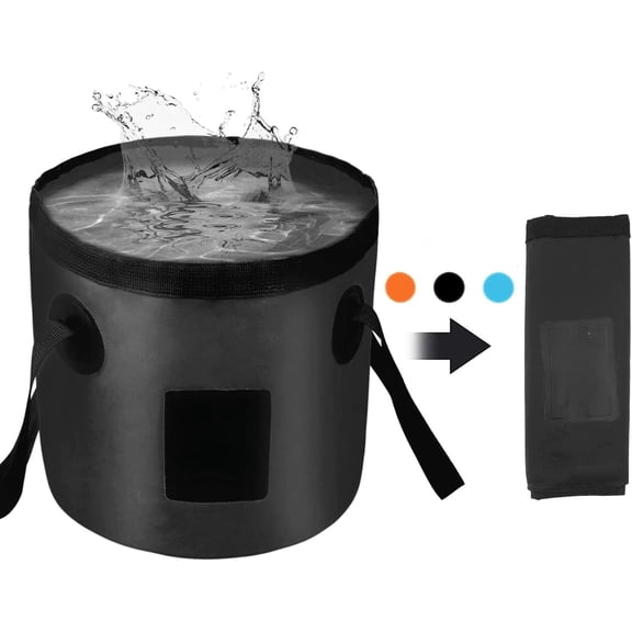 Collapsible Bucket, 5 Gallon Portable Folding Water Container for Travelling, Camping, Hiking, Fishing, Gardening